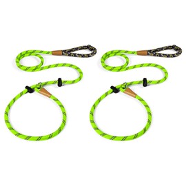 lynxking Slip Lead Dog Leash, 2 Pack 6 FT x 1/2" Heavy Duty Comfortable Strong Rope Leashes with Reflective for Large, Medium Dogs, No Pull Pet Training