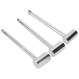 VGEBY Guitar Parts for Neck Truss Rod Adjustment, Box Wrench, Pipe Wrench 0.25 inch (6.35 mm), 0.3 inch (7 mm), 0.3 inch (8 mm), Set of 3, Guitar Repair, Pipe Wrench, 6 Angle Wrench, Silver/Black