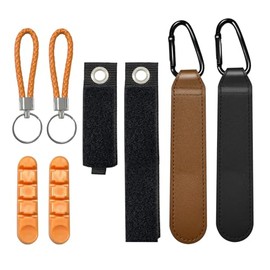 7 Pack Shopping Cart Hooks with Storage Straps - Durable Grocery Bag Holders & Cable Organizers for Carts, Strollers, Wheelchairs, Home & Office