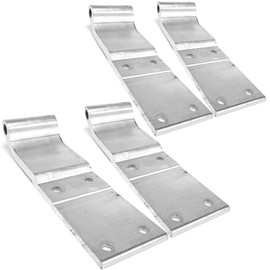 4PCs Aurora Aluminum Metallic Mill Strick Style 4-Hole w/Bushing 2-3/4" x 9-11/16" Door Hinge Semi Commercial Truck Trailer
