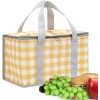 LRUUIDDE Insulated Picnic Bag Cooler Reusable, Beach Bags with Yellow