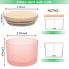 MILIVIXAY 20 Pack 4 OZ Matte Pink Glass Candle Jars