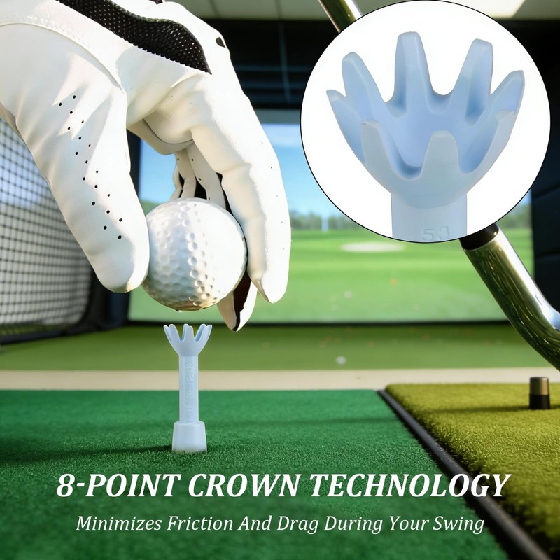lrgnixs 2 Pcs Adjustable Golf Tees,Reusable Rubber Golf Tees for