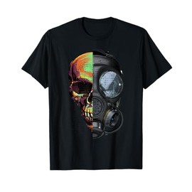 Acid Techno Shirt A Skull Gas Mask Hardstyle Acid T-Shirt