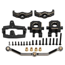 RC Steering Cup Kit Black Gold Brass Durable RC Steering Knuckle for Traxxas 1/18 TRX4M