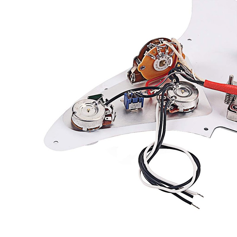 Ogdni Prewired Strat Electric Guitar Pickguard with SSH Pickup Set,