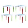 Kit 4 Mesas Didáctica Infantil Con Portavasos Mesa De Juegos