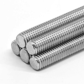 Beduan Stainless Steel 1/4-20 Thread Fully Threaded Rod 2" Length Long Threaded Screw(Pack of 5)