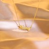 Ldurian Custom Name Necklace, Brynn Name Plate Pendant Necklace Pre