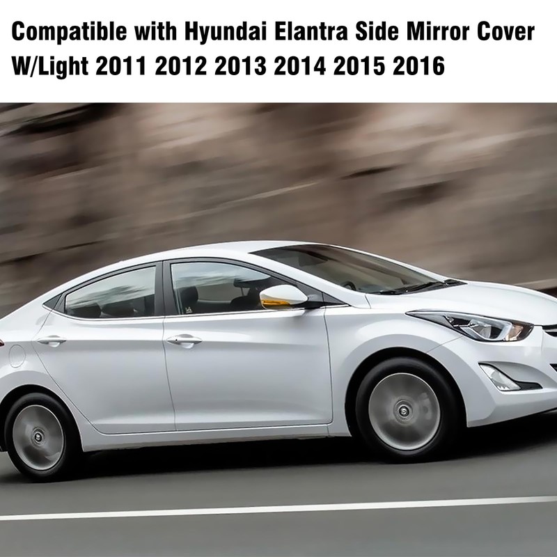 Yumzeco Compatible with Hyundai Elantra Side Mirror Cover Cap 2011