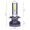 RIDROID 2x H7 LED Headlight Bulb Kit High/Low Beam 26000LM
