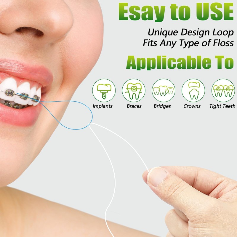 Floss Threaders, Orthodontic Threader, Ultraclean Access Tool for Maintaining Oral