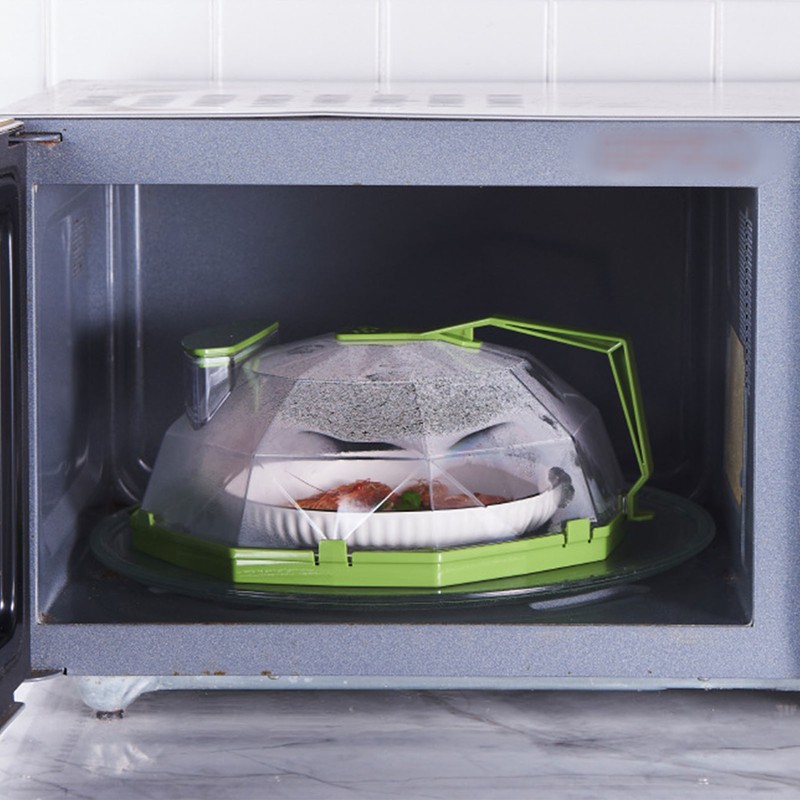 Microwave Food Cover with Handle High Temperature Resistant Microwave Splatter