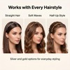 4PCS Metal Thin Headbands for Women, Elastic Hair Bands, Trendy