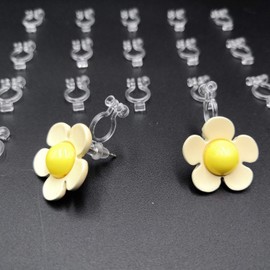 BEAUTY PLAYER Non-Hole Earrings, Resin Earrings, Converter, Hypoallergenic, 10 Pairs 20 Pieces, Accessory Parts, DIY, Handmade, Craft Supplies (Piercing 10 Pairs)