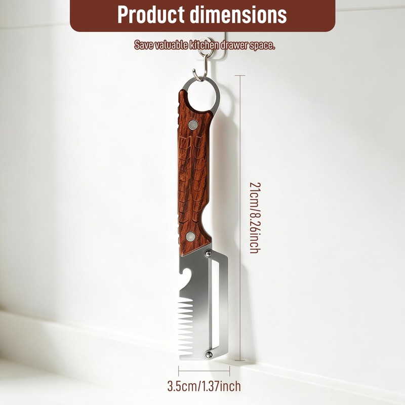 2Pack Multifunctional Vegetable Peeler for Kitchen, 3 in 1 Stainless