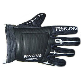 Fencing Washable Glove with Black Palm and "FENCING" Printed on Back of Hand (X-Large, Right)