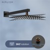 Airuida Matte Black Shower Faucet Set, Single Function Wall Mount
