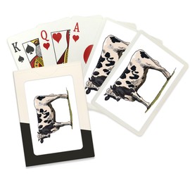 Lantern Press Holstein Cow, Icon (52 Playing Cards, Poker Size Card Deck with Jokers)