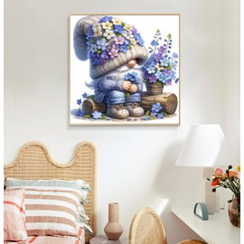 Paint by Numbers for Adults - Gnome Adult Paint by Numbers Kits on Canvas for Beginner without Frame, DIY Gnome Acrylic Oil Painting by Number for Adults, Perfect for Gift Home Decor (16x20 inch)