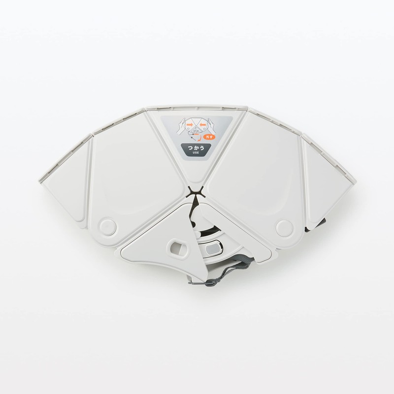 Muji MJ-FH2 44913314 Folding Helmet, White, Width 11.2 x Depth