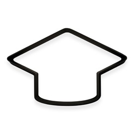 Graduation Hat Cookie Cutter with Easy to Push Design (4.5 inches)