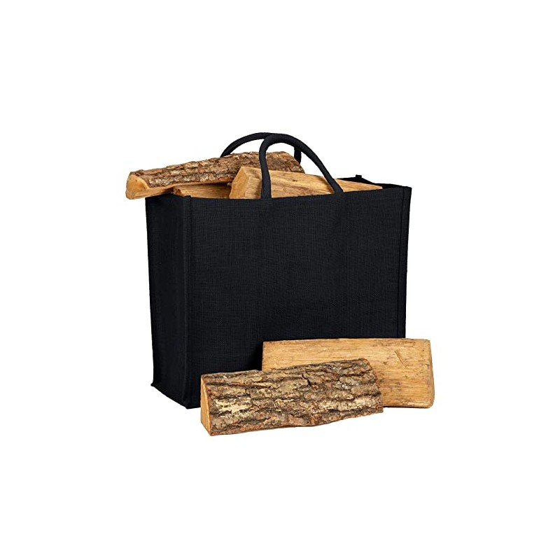 La Cordeline Black Jute 25 Litre Comfort Handle Shopping Bag,