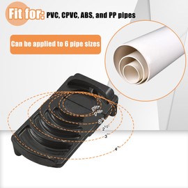 DEB4 Black Deburring Tool for Plastic Pipe,Pipe Reamer Deburring Tool with Sharp Blade,PVC Pipe Chamfer Tool Six Pipe Sizes: 1 1/4-Inch - 4-Inch