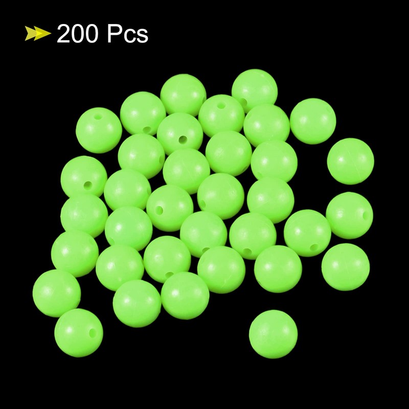 PATIKIL Pack of 200 12 mm Fishing Beads Plastic Glowing
