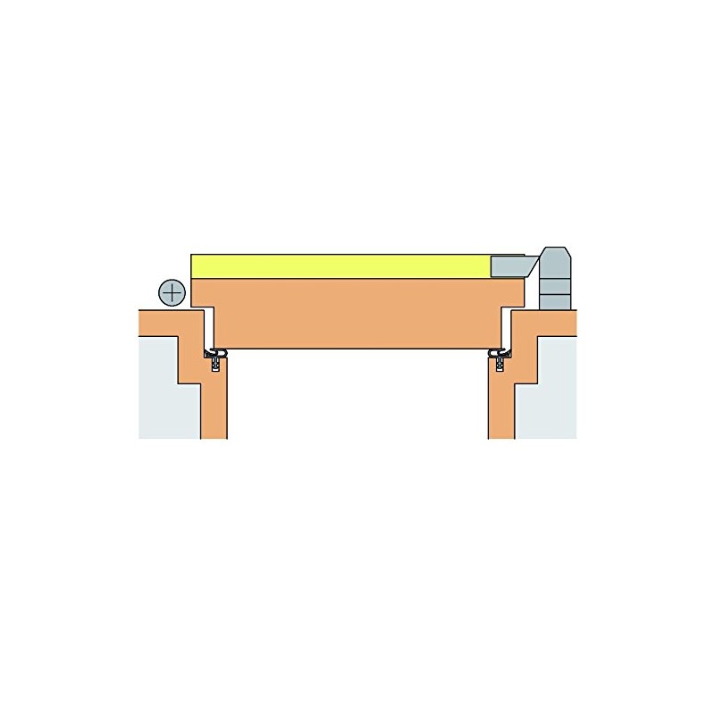 Athmer Wind-Ex for Interior Doors, 860 mm, White