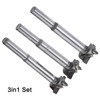 Boxonly 3Pcs Woodworking Hole Opener Drill Bit 19mm+20mm+21mm Forstner Drill