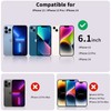 Fotbor for iPhone 16e/14/13/ 13 Pro Privacy Screen Protector, 2