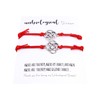 Unbiological Sisters Card, Infinity Wish Bracelets Set for 2 (Red