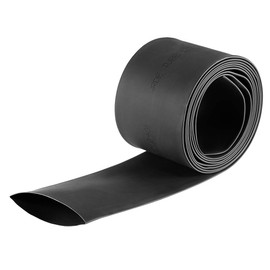 sourcing map Heat Shrink Tubing, 66mm Flat Width 2:1 rate Shrinkable Tube Cable Sleeve 2m - Black