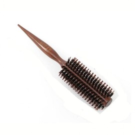 Round Grip Wooden Boar Bristle Roll Hair Brush Hair Tool Men's Comb