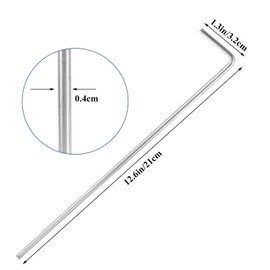 LANIAKEA 100PCS Tent Stakes Metal 9in Heavy Duty Ground Stake Fence Hooks Garden Edging Fence Hooks for Pitching Camping Tent Inflatables Outdoor Decorations