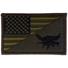AMERICAN FLAG TACTICAL US ARMY MORALE MILITARY BADGE FOREST CAM FASTEN PATCH