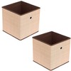 Internet's Best Canvas Storage Bin - 2 Pack - Brown