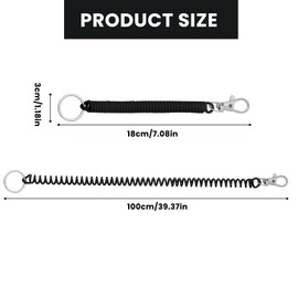 Gabrella 10 Pcs Retractable Keychain, Retractable Spring Coil Keychain Theftproof Anti-lost Stretch Cord Safety Key Ring with Metal Lobster Clasp for Keys Wallet Cellphone