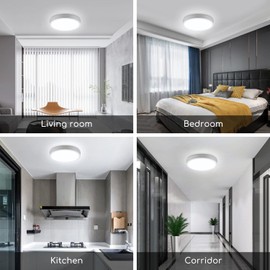 Aigostar LED Ceiling Light Flat 24 W, 6500 K, Diameter 289 mm, 2700 LM Lamps Ceiling Ideal for Living Room, Bedroom, Kitchen, Balcony, Warm White LED Lamps, Ceiling Lamps, Diameter 289 mm x Height 38