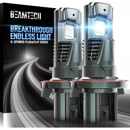 Beamtech H13/9008 LED Fog Light Bulbs 100W 20000 Lumens 6500K Cool White (Pair)