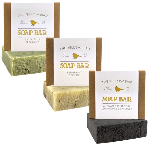 The Yellow Bird Natural Natural Soap Bar Variety Pack, Gift Bundle Set