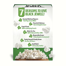 Black Jewell Gourmet Microwave Popcorn Variety Pack with Natural, No Salt No Oil, and Touch of Butter (Pack of 6)