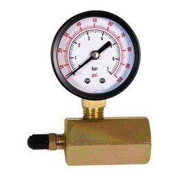 Supply Giant SH73-322 0-100 PSI Low Pressue Gas Tester Gauge w/3/4" FIP Hex Body and 2" Display