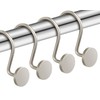 CHICTIE Nickel Shower Curtain Hooks, Rustproof Shower Curtain Rings for