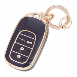 【Nacalikeey】Adorable Key Case Snow Key Holder Key Case Sparkling Key Cover Elegant Style, Black