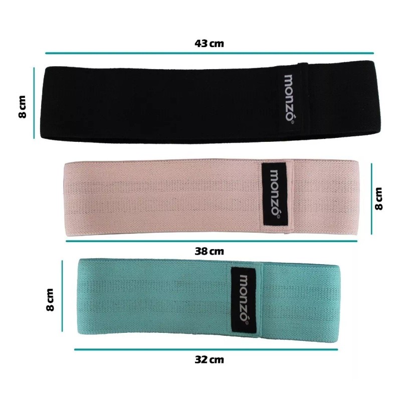 Monzó Hip Bands, Ligas Resistencia, Bandas Resistencia, Gluteo