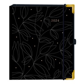 Terminplaner A5 Premium 2024 Black: Premium-Terminplaner