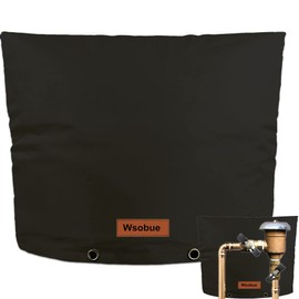 Wsobue Backflow Preventer Cover Insulated Pouch,Outdoor Pipe Insulation Cover,Winter Well Head Cover Water Well Pump Covers Sprinkler Valve Cover Insulated (Black 30*24)