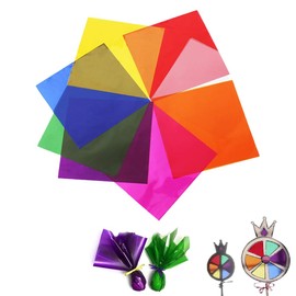 Cellophane Transparent Paper Cellophane Paper Origami Cellophane Sheet Wrapping Transparent Film for Kids DIY Decoration Packaging Craft Paper Transparent 8 Colors Set of 120